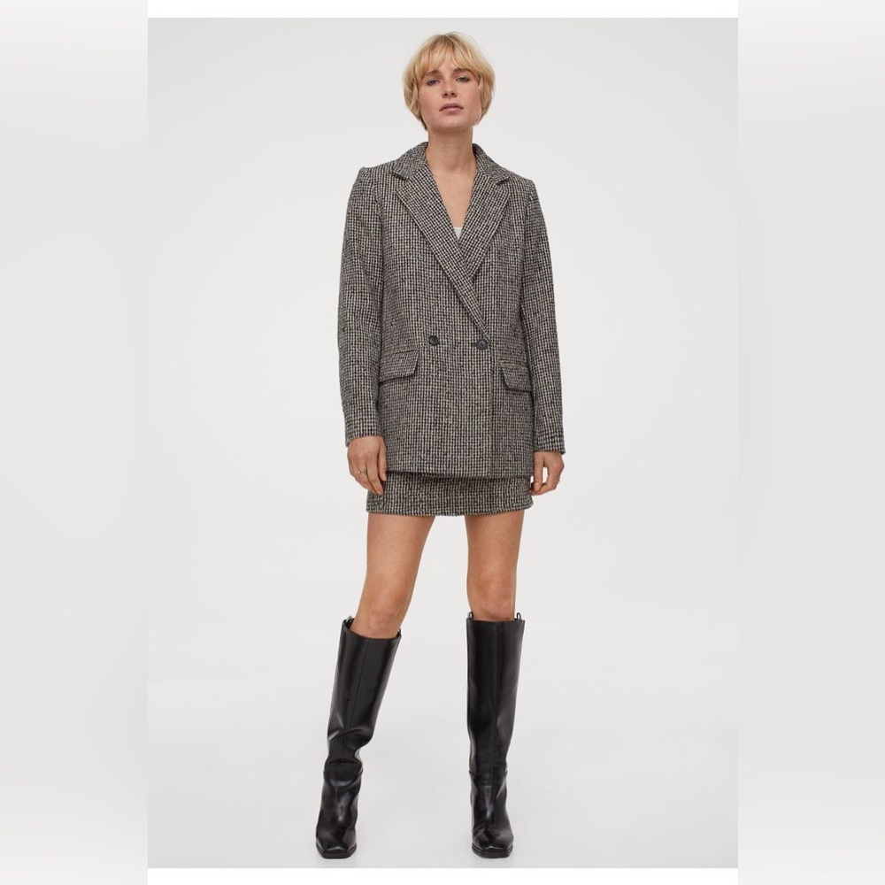 NWOT H&M Double-breasted Bouclé Jacket